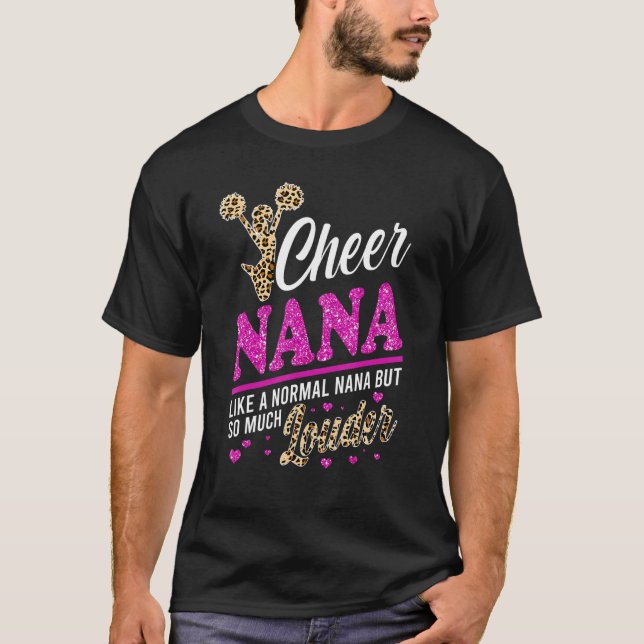 Chef Nana Größte Lüfterleopard Print und Pom Pom 1 T-Shirt (Vorderseite)