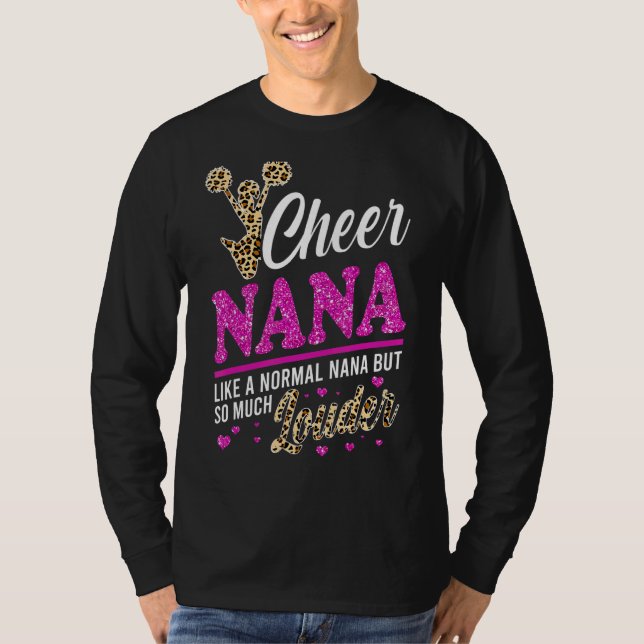 Chef Nana Größte Lüfterleopard Print und Pom Pom 1 T-Shirt (Vorderseite)