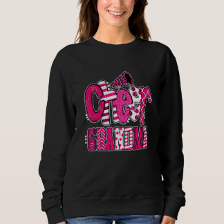 Chef Oma Größte Fan Leopard Print und Pom Po Sweatshirt