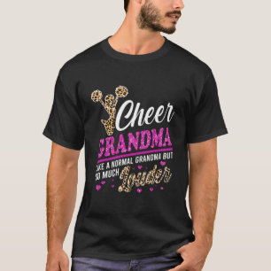 Chef Oma Größte Fan Leopard Print und Pom Po T-Shirt