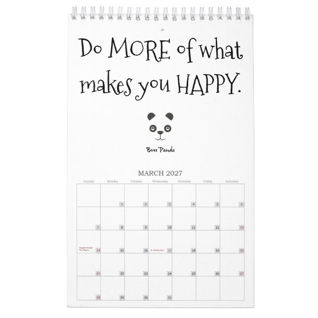 Chef-Panda-Positiv zitiert Kalender (Mär 2027)