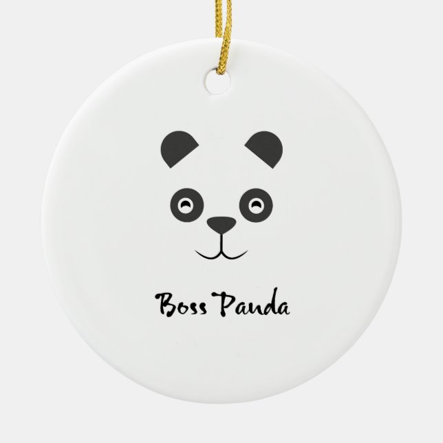 Chef-Panda-Verzierung Keramik Ornament (Vorne)