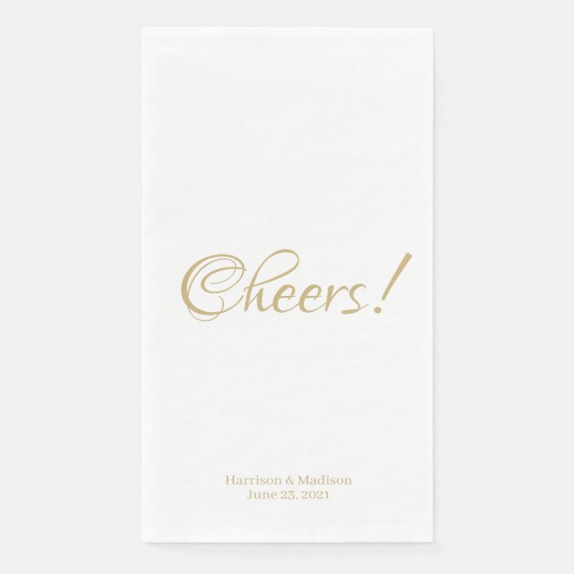 Chef, passen Sie Text Wedding Party Papier G Serviette (Vorderseite)
