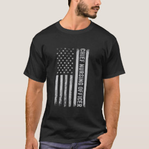 Chef-Pflege-Executive CNE USA-Flagge CNO Chefin de T-Shirt