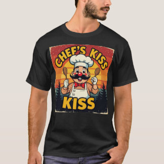 Chef’s Kiss Lustiger Retro-Cartoon-Chef T-Shirt