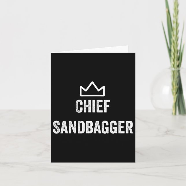 Chef Sandbagger Geschenk für Golf Meme Bjj Schach  Karte (Vorderseite)