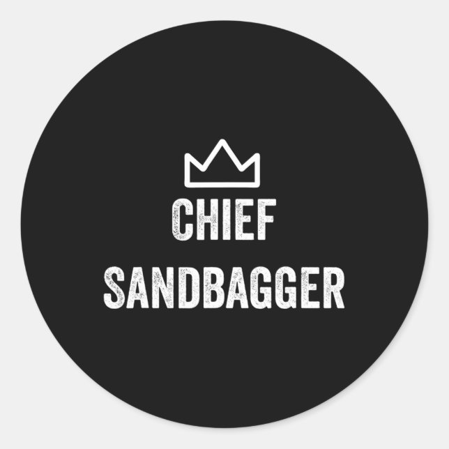 Chef Sandbagger Geschenk für Golf Meme Bjj Schach  Runder Aufkleber (Vorderseite)