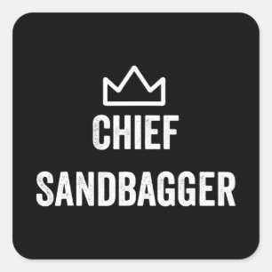Chef Sandbagger Golf Meme Bjj Schach Sandsack Quadratischer Aufkleber