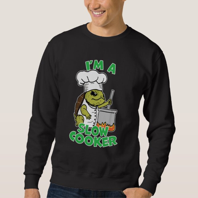 Chef-Schildkröte-Turtle-Dad-Witz-Pun Ich Bin Ein L Sweatshirt (Vorderseite)