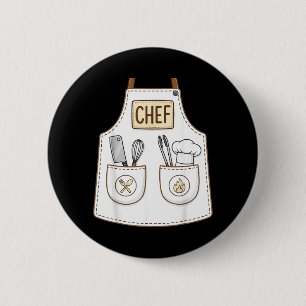 Chef-Schürze Lustig Niedlich Kulinarisch Kochen Ko Button