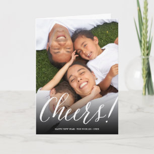 Chef Simple Script Fun Moderne Holiday Foto Card Feiertagskarte