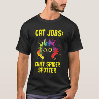 Chef Spinnen Spotter Katze Humor Kätzchen Katzen T-Shirt