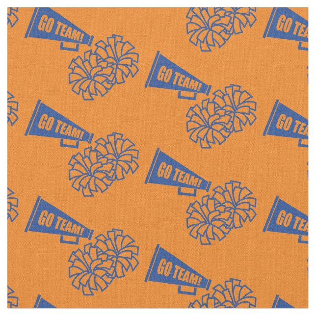 Chef Team School Colors Blue & Orange Stoff (Nahaufnahme)