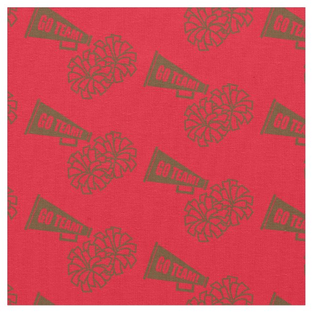 Chef Team School Colors Brown & Red Stoff (Nahaufnahme)
