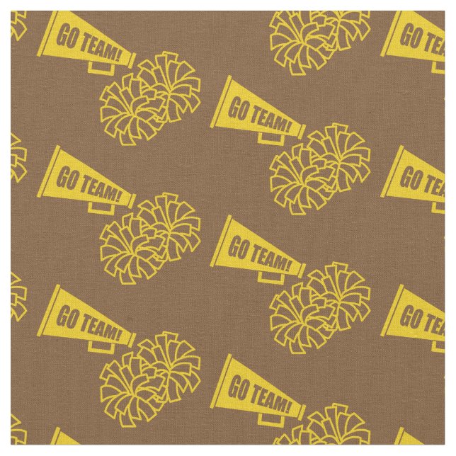 Chef Team School Colors Gold & Brown Stoff (Nahaufnahme)