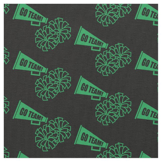 Chef Team School Colors Green & Black Stoff (Nahaufnahme)