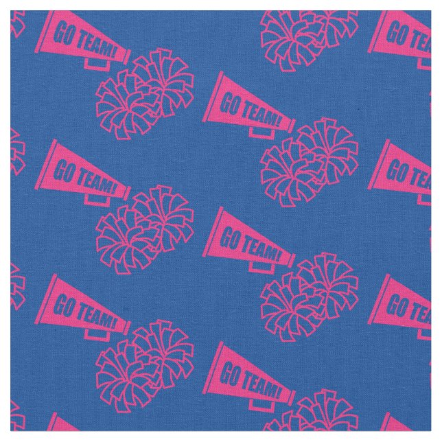 Chef Team School Colors Pink & Blue Stoff (Nahaufnahme)