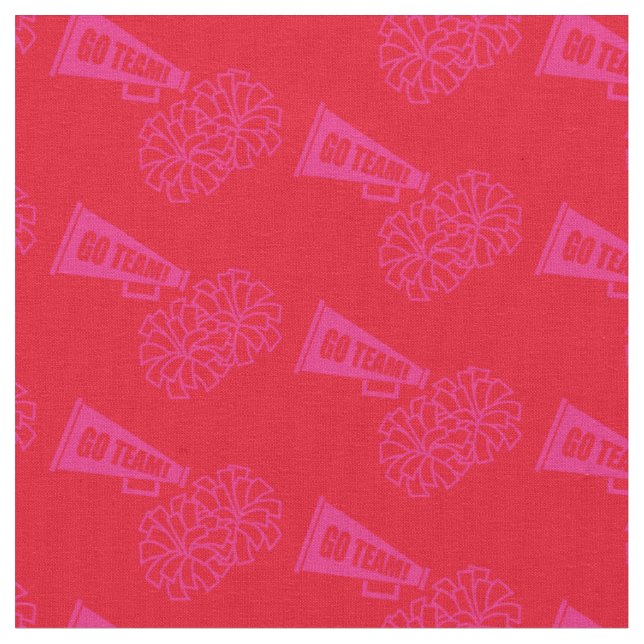 Chef Team School Colors Pink & Red Stoff (Nahaufnahme)