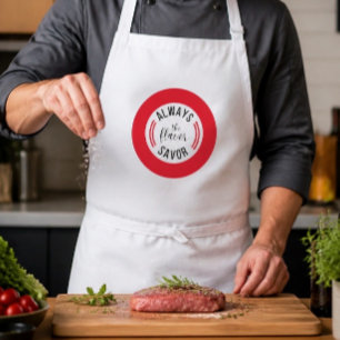 Chef Typography Genieße den Geschmack stets Schürze