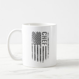 Chef USA Flag abgenutztes Design Kaffeetasse