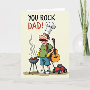 Chef Vatertag Illustrationskarte Karte