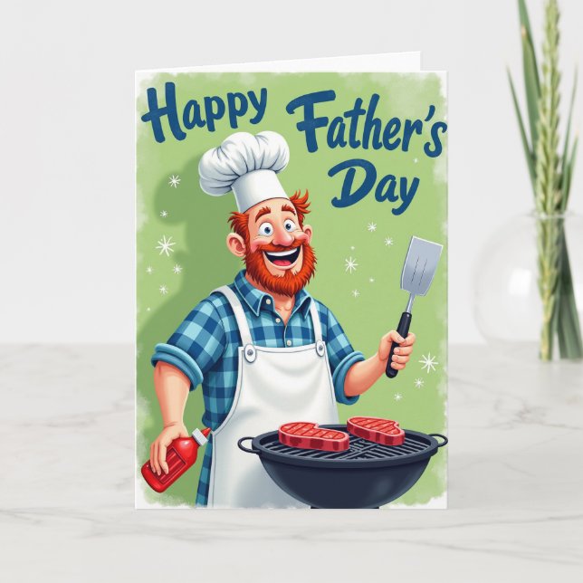Chef Vatertagsfest Karte (Vorderseite)