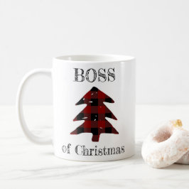Chef Weihnachtsdes karierten Weihnachtsbaums Kaffeetasse