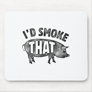 Chef würde dieses Schweinefleisch-BBQ-Barbecue rau Mousepad