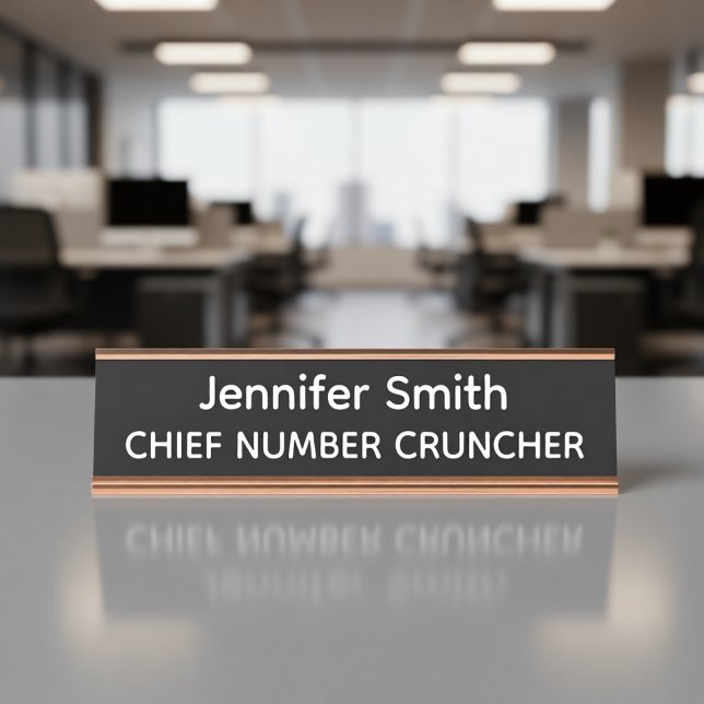 Chef Zahlencruncher Personalisiertes Namensschild (Von Creator hochgeladen)