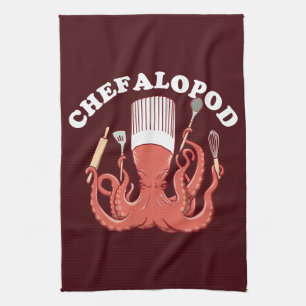 Chefalopod   Octopus Koch Funny Pun Geschirrtuch