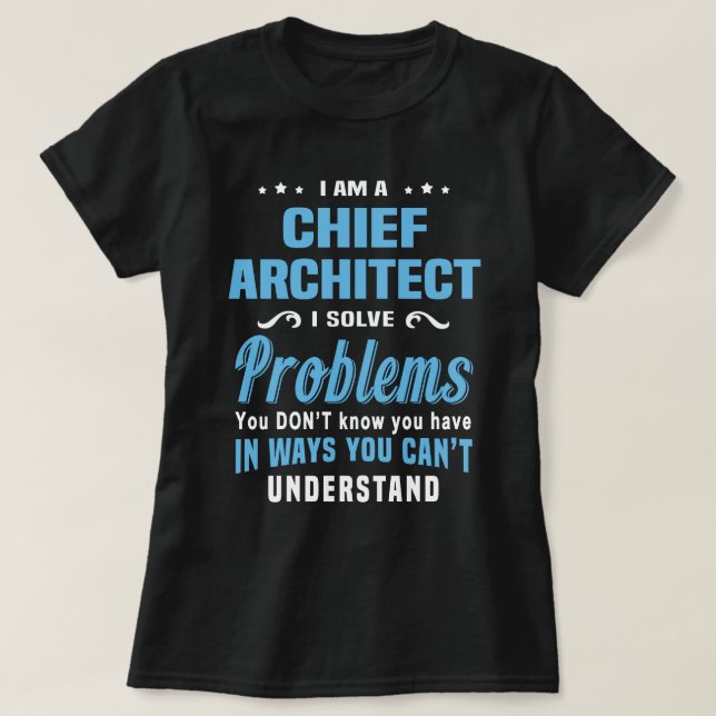 Chefarchitektin T-Shirt (Design vorne)