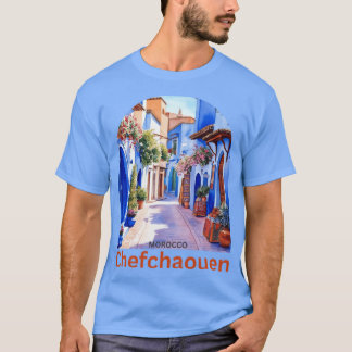 Chefchaouen, die blaue Stadt Marokkos, Retro-Desig T-Shirt
