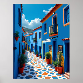 Chefchaouen marokkanisch Blue City - Vibranly Trav Poster