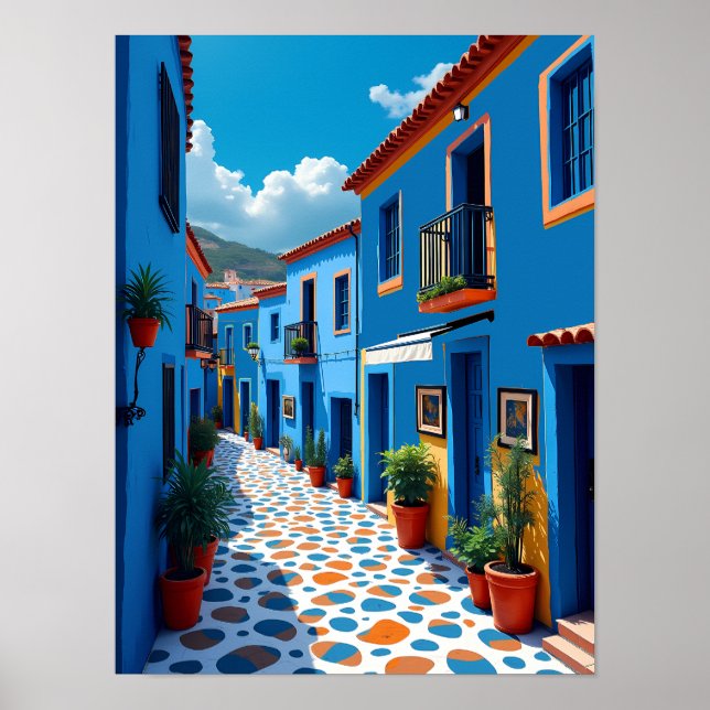 Chefchaouen marokkanisch Blue City - Vibranly Trav Poster (Vorne)