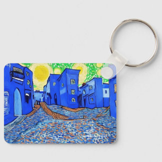 Chefchaouen, Marokko auf einem Schlüsselring Schlüsselanhänger