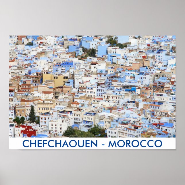 Chefchaouen, Marokko Poster (Vorne)