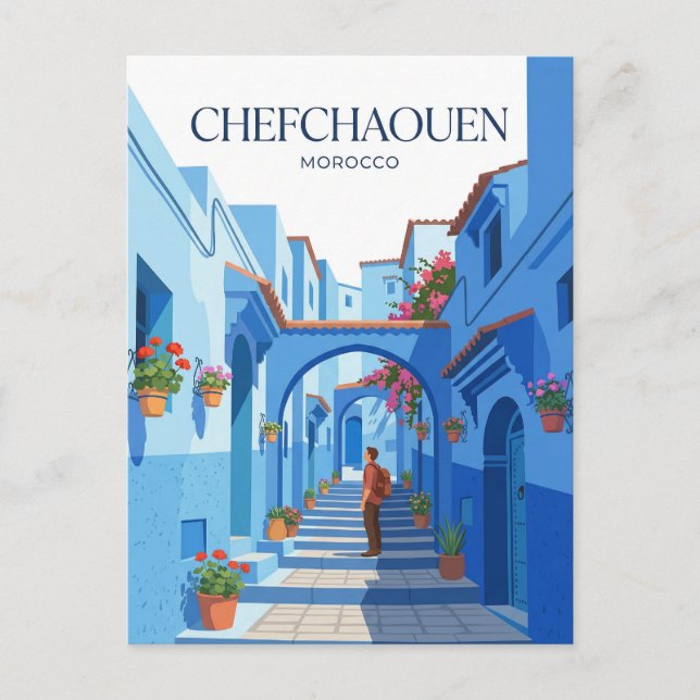 Chefchaouen Marokko Postkarte (Vorderseite)