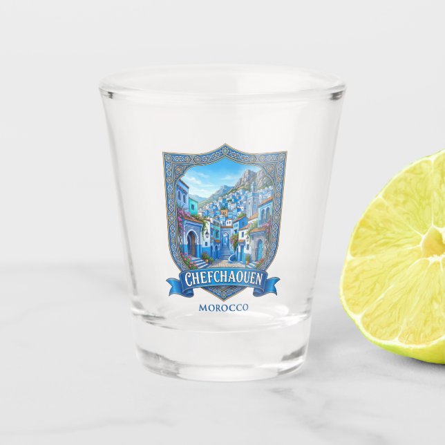 Chefchaouen Marokko Schnapsglas (Vorderseite)