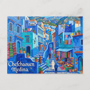 Chefchaouen Medina Marokko Postkarte