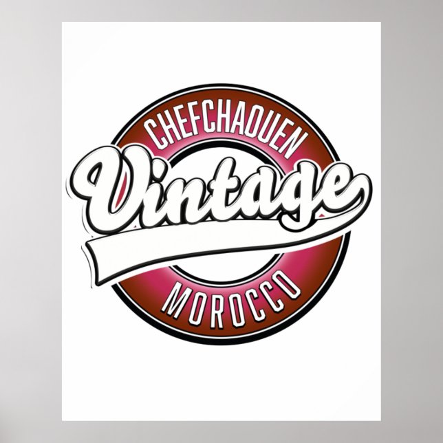 Chefchaouen morocco Vintages Logo Poster (Vorne)
