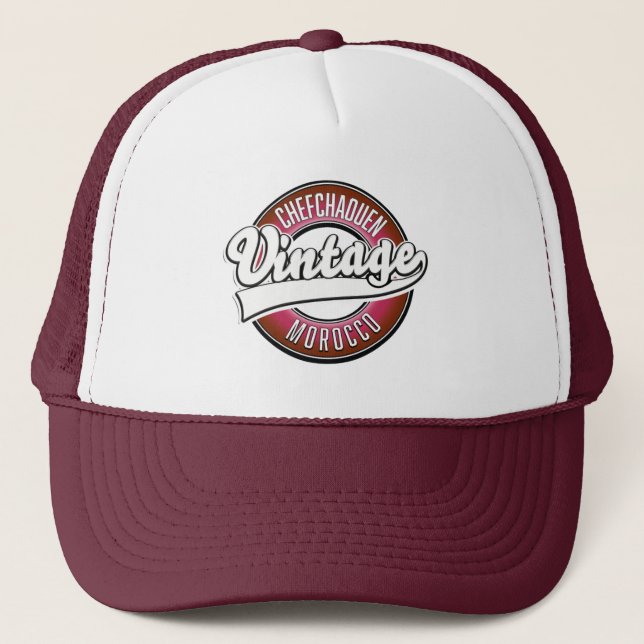 Chefchaouen morocco Vintages Logo Truckerkappe (Vorderseite)