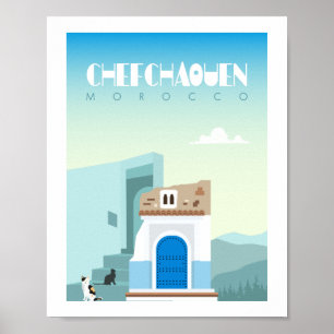 Chefchaouen Stadt Marokko Poster