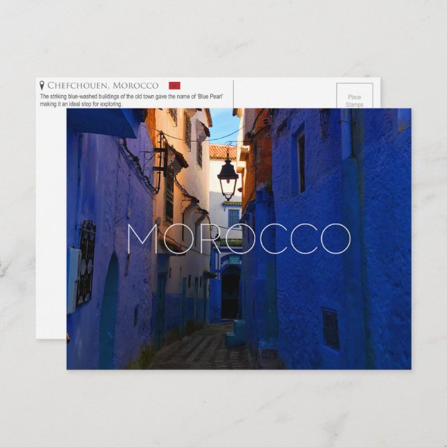 Chefchouen, Marokko Postkarte (Vorne/Hinten)