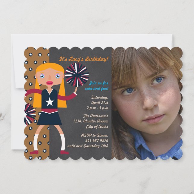 Chefin Birthday Party Foto Einladung (Vorderseite)