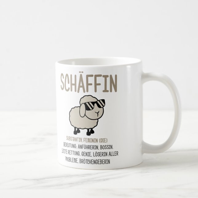 chefin Geschenke lustig, Schäffin Spruch Geschenk Kaffeetasse (Rechts)