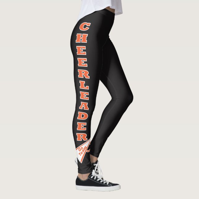 Chefin Orange Typografy Letters Leggings (Rechts)