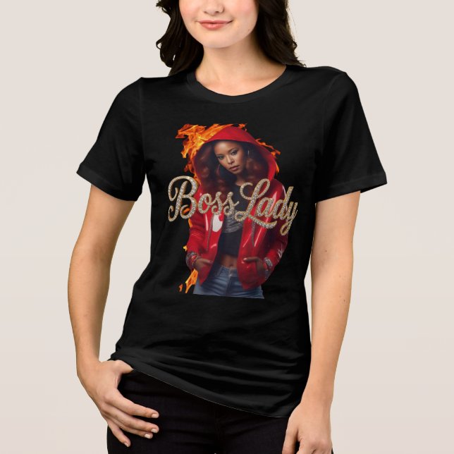 Chefin T-Shirt Tri-Blend Shirt (Vorderseite)