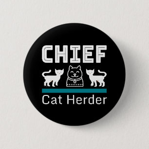 Chefkatze Herder Funny Button