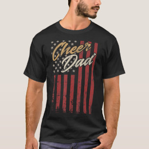 Chefleader Vater Cheer Vater American Flag School T-Shirt