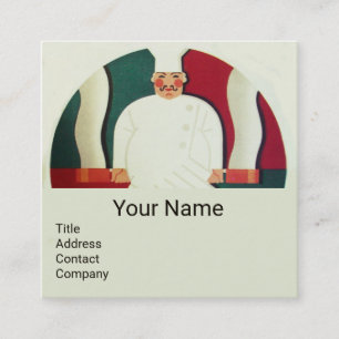 CHEFRESTAURANT COOKING FOOD,CATERING MONOGRAM QUADRATISCHE VISITENKARTE